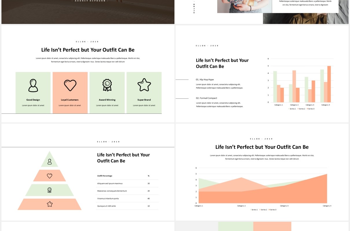 现代商务PPT模板ellok modern minimal powerpoint template