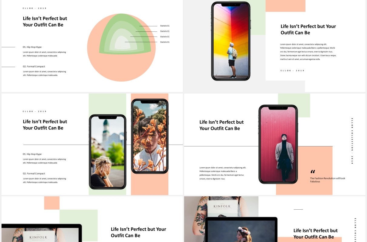 现代商务PPT模板ellok modern minimal powerpoint template