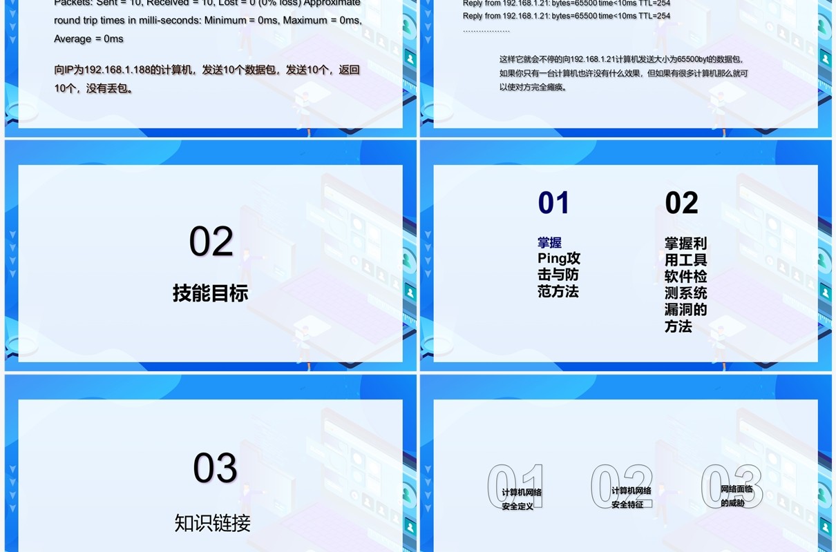 计算机网络安全基础知识PPT模板