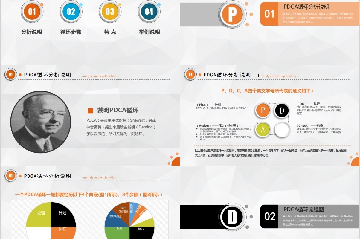 简约多彩微立体PDCA医院护理品管圈汇报案例分析PPT模板