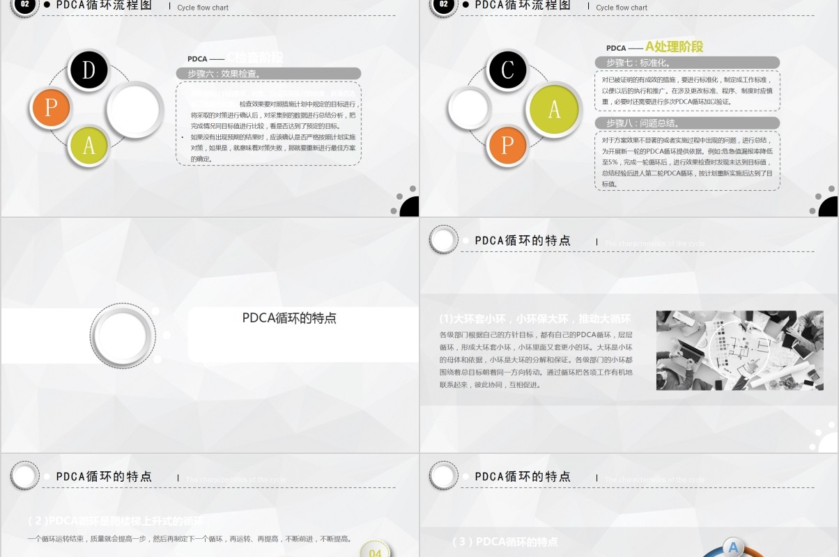简约多彩微立体PDCA医院护理品管圈汇报案例分析PPT模板