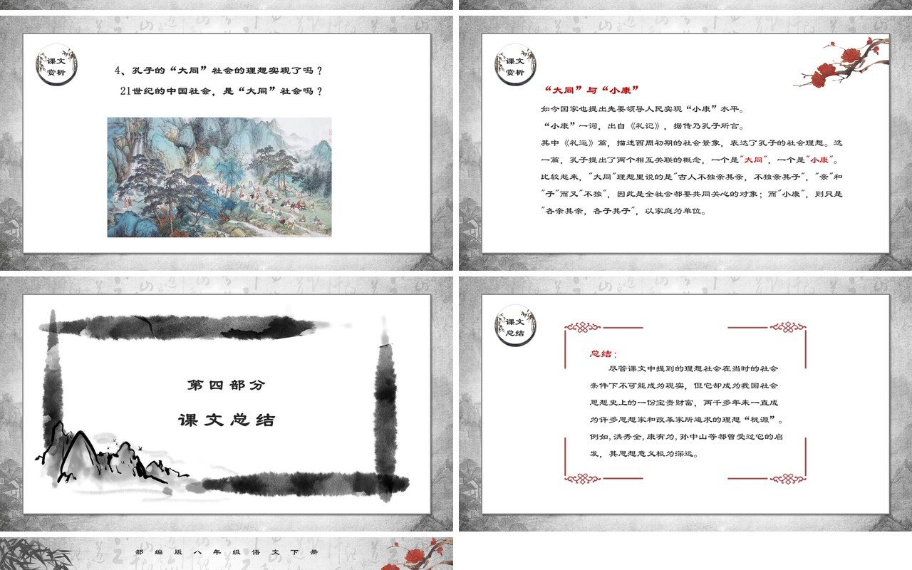 部编版八年级语文下册大道之行也课件PPT模板