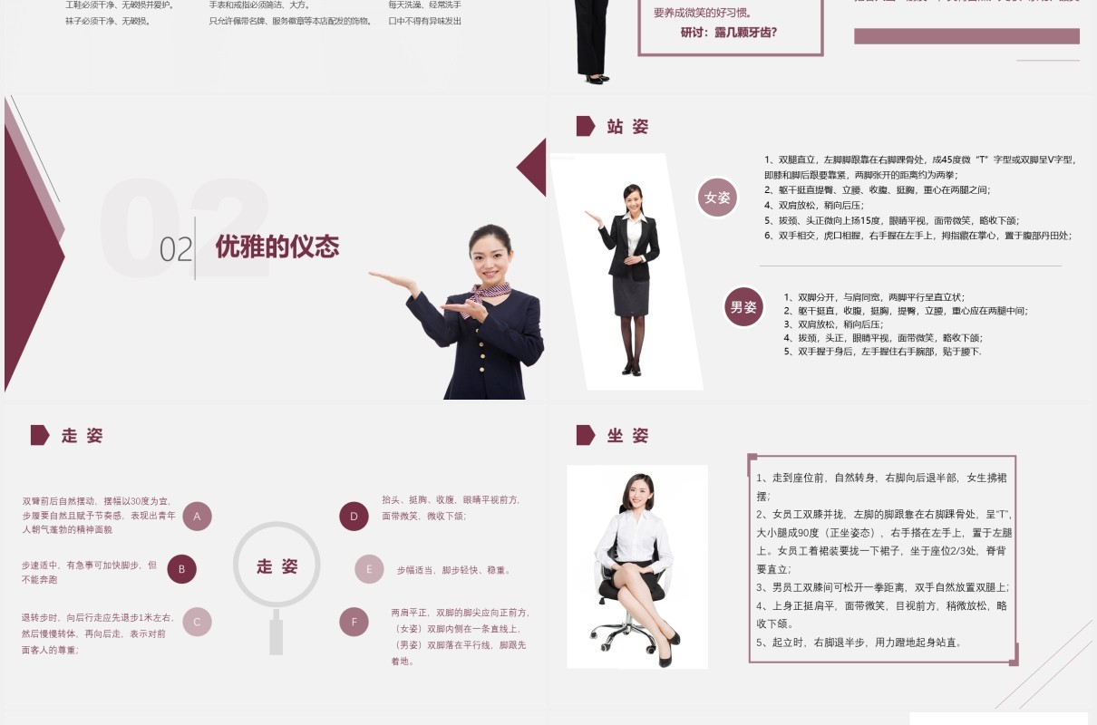 实用酒店服务礼仪优雅礼貌形象培训课件PPT模板