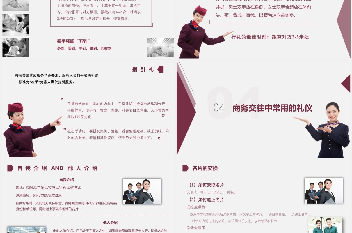 实用酒店服务礼仪优雅礼貌形象培训课件PPT模板