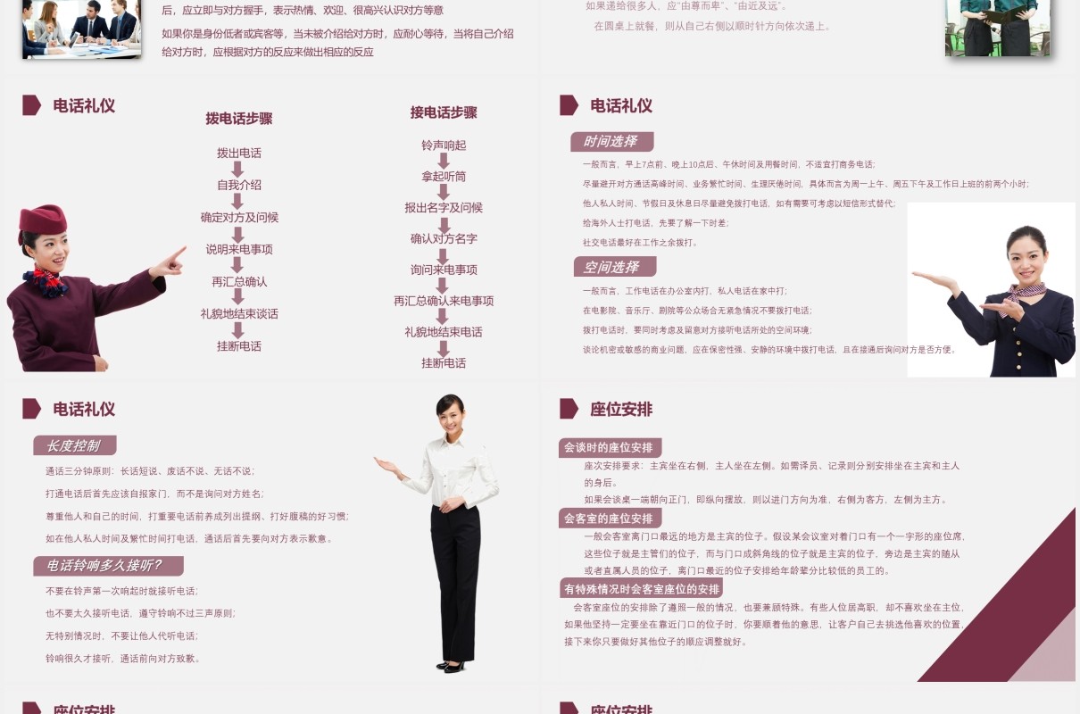 实用酒店服务礼仪优雅礼貌形象培训课件PPT模板