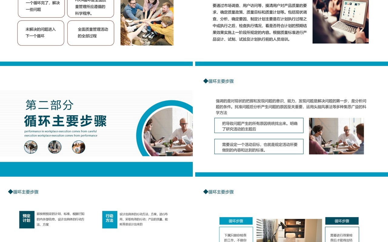 循环工作方法PDCA培训动态PPT模板