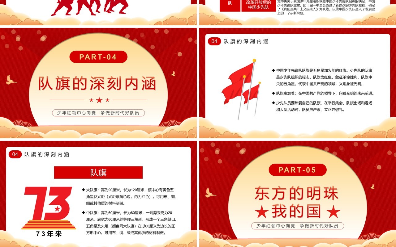 中国少先队成立73周年学习解读PPT模板