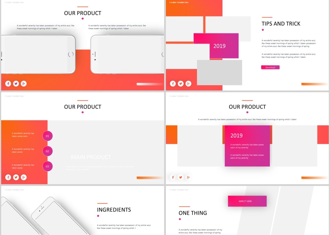 沙朗牛排美食餐饮PPT模板Sirloins Powerpoint Template