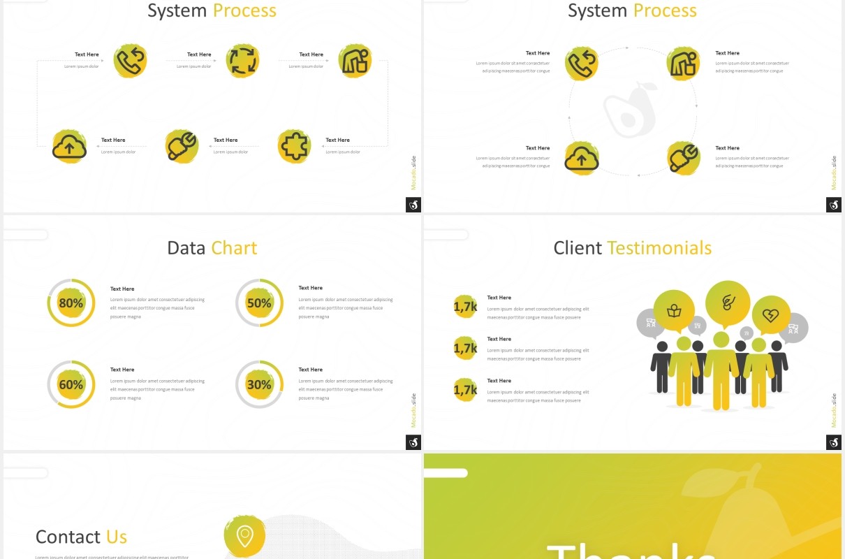渐变色简约业务宣传介绍PPT图片版式设计模板Mocado - Business Powerpoint Template