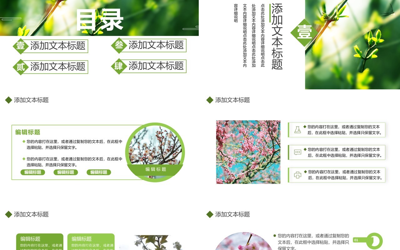 简约小清新二十四节气立春节气介绍通用PPT模板