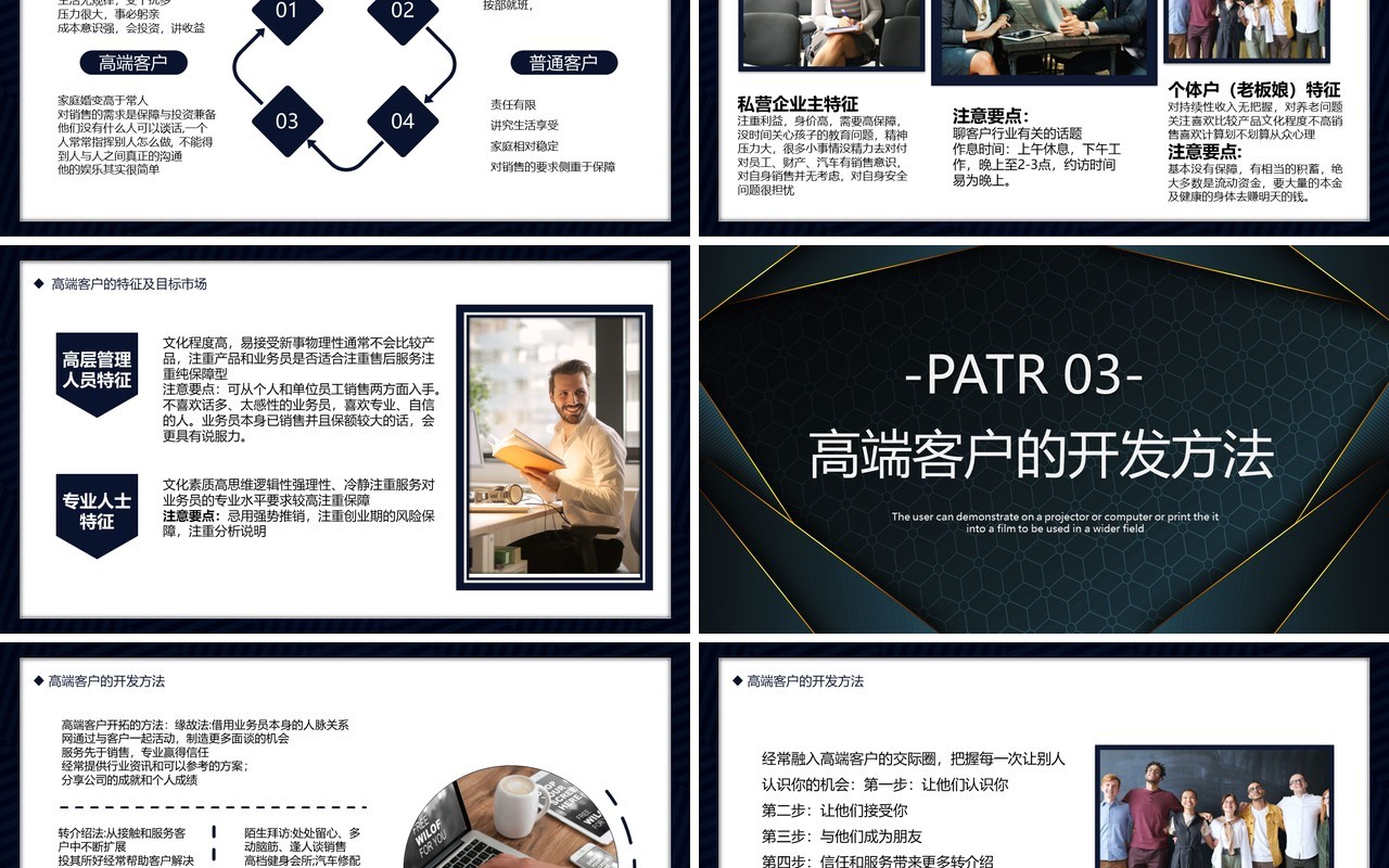 黑色企业销售培训高端客户的开拓与经营PPT模板
