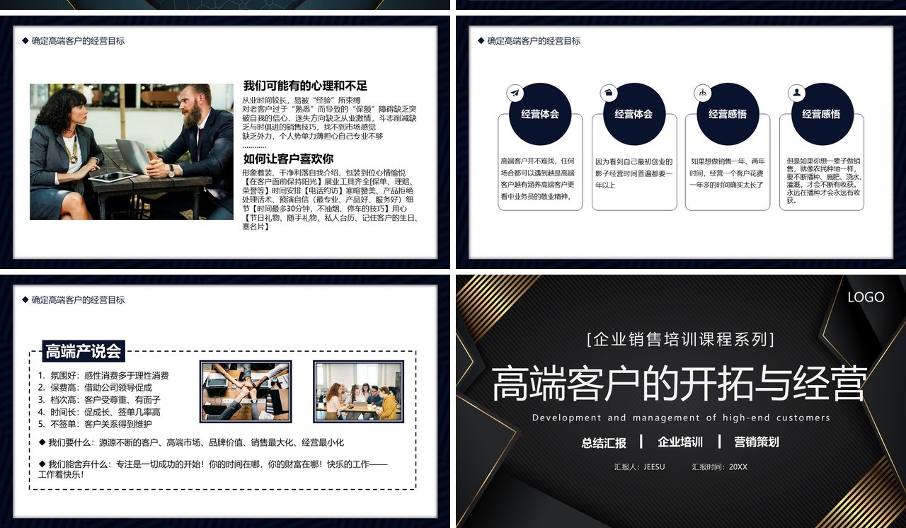 黑色企业销售培训高端客户的开拓与经营PPT模板