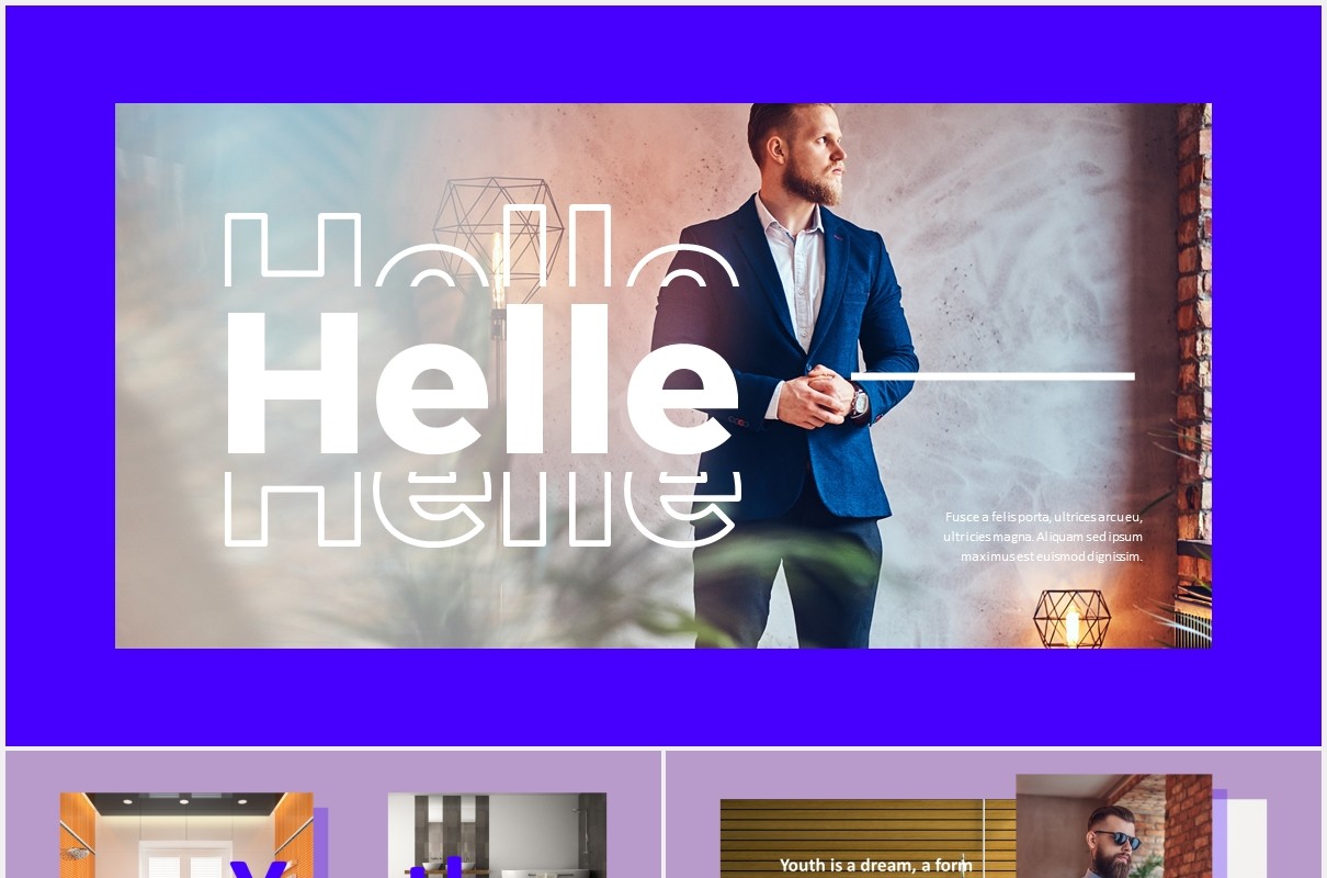创意商务公司宣传介绍PPT模板helle creative powerpoint template