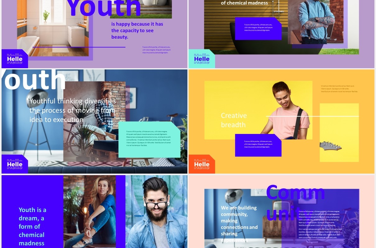 创意商务公司宣传介绍PPT模板helle creative powerpoint template