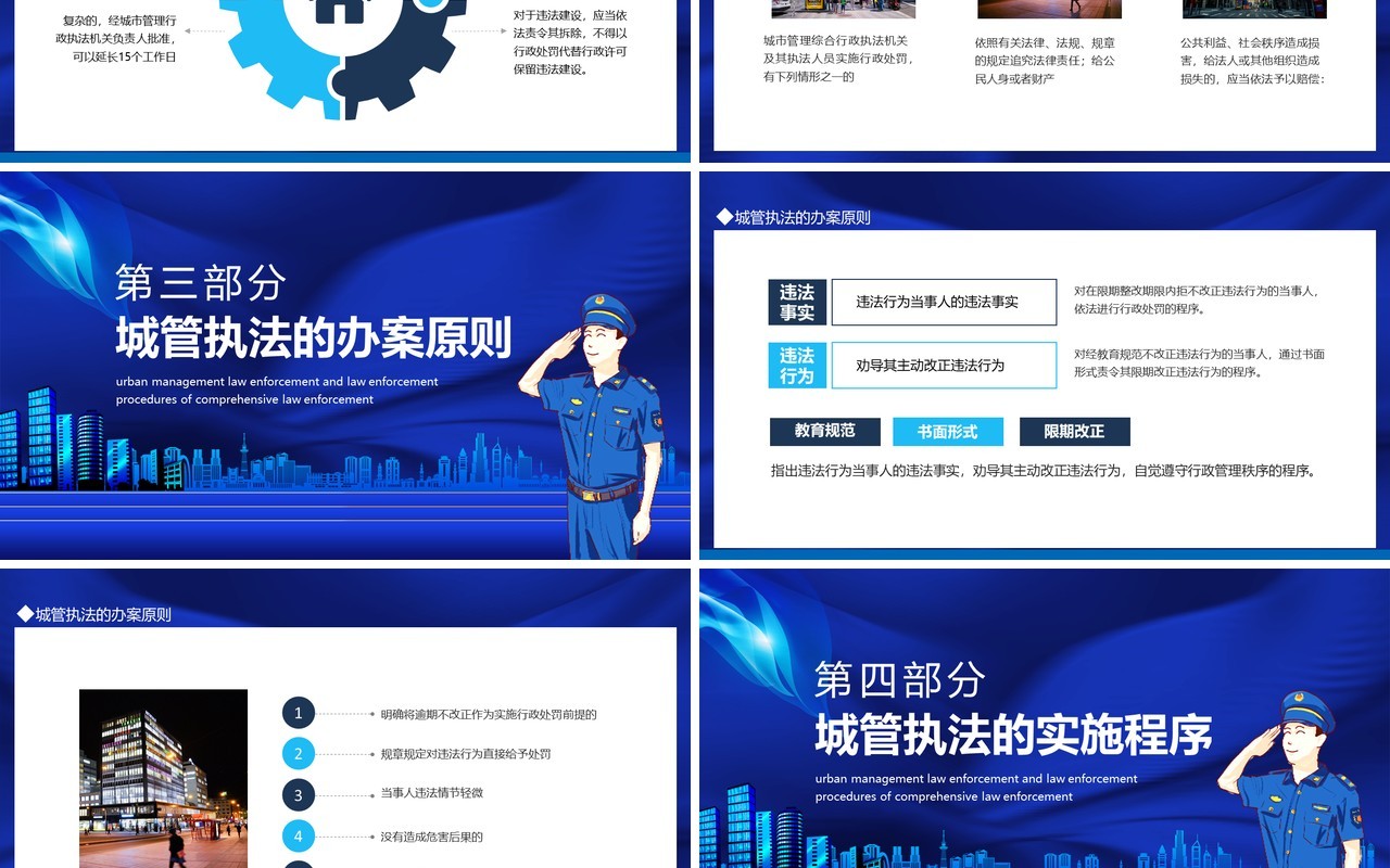 城市管理综合执法局城管执法与执法程序动态PPT模板