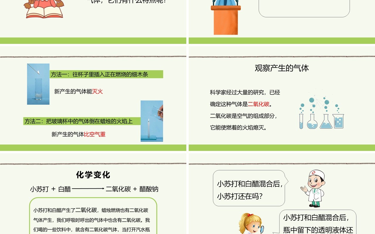 教科版六年级科学下册小苏打和白醋的变化 课件PPT模板