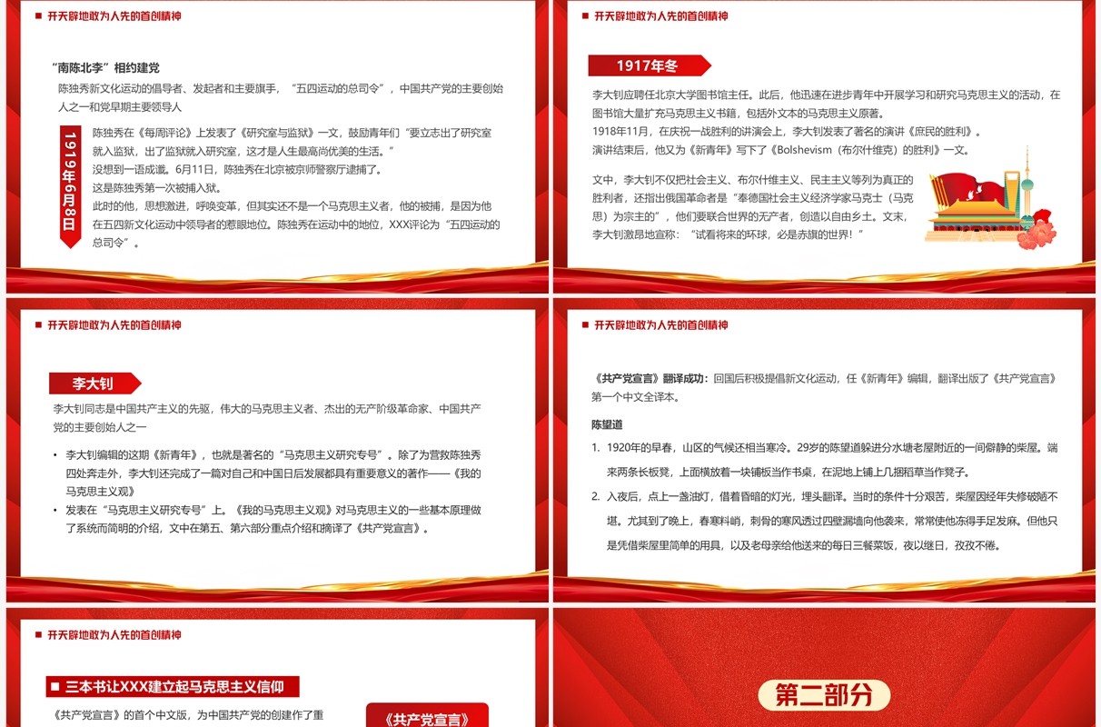 弘扬红船精神走在时代前列PPT模板