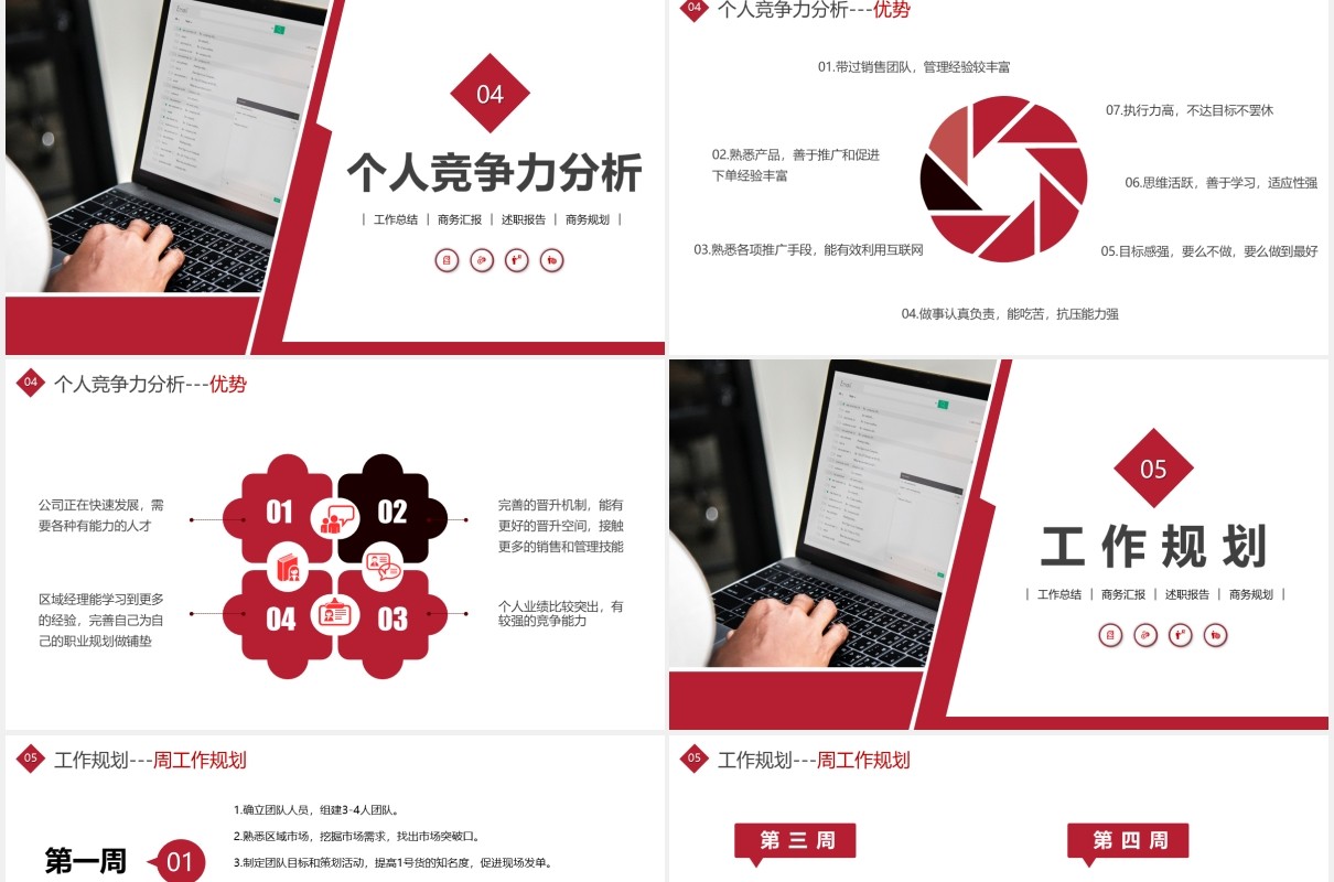 公司销售经理主管岗位竞聘PPT模板