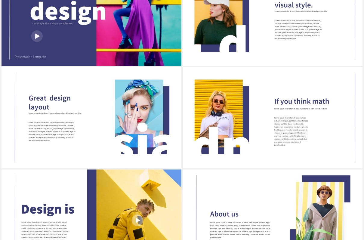 生活方式设计作品展示PPT模板Lifestyle Design PPTX