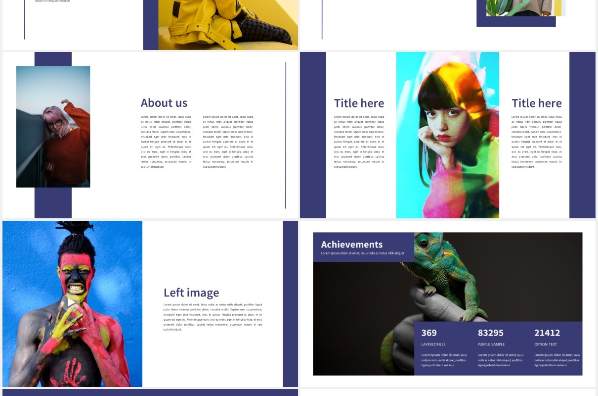 生活方式设计作品展示PPT模板Lifestyle Design PPTX