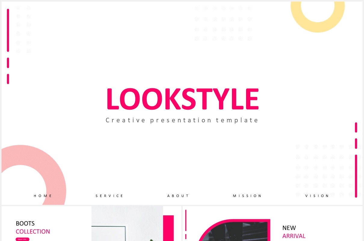 多套色系产品宣传展示国外PPT图片排版模板Lookatyle Powerpoint