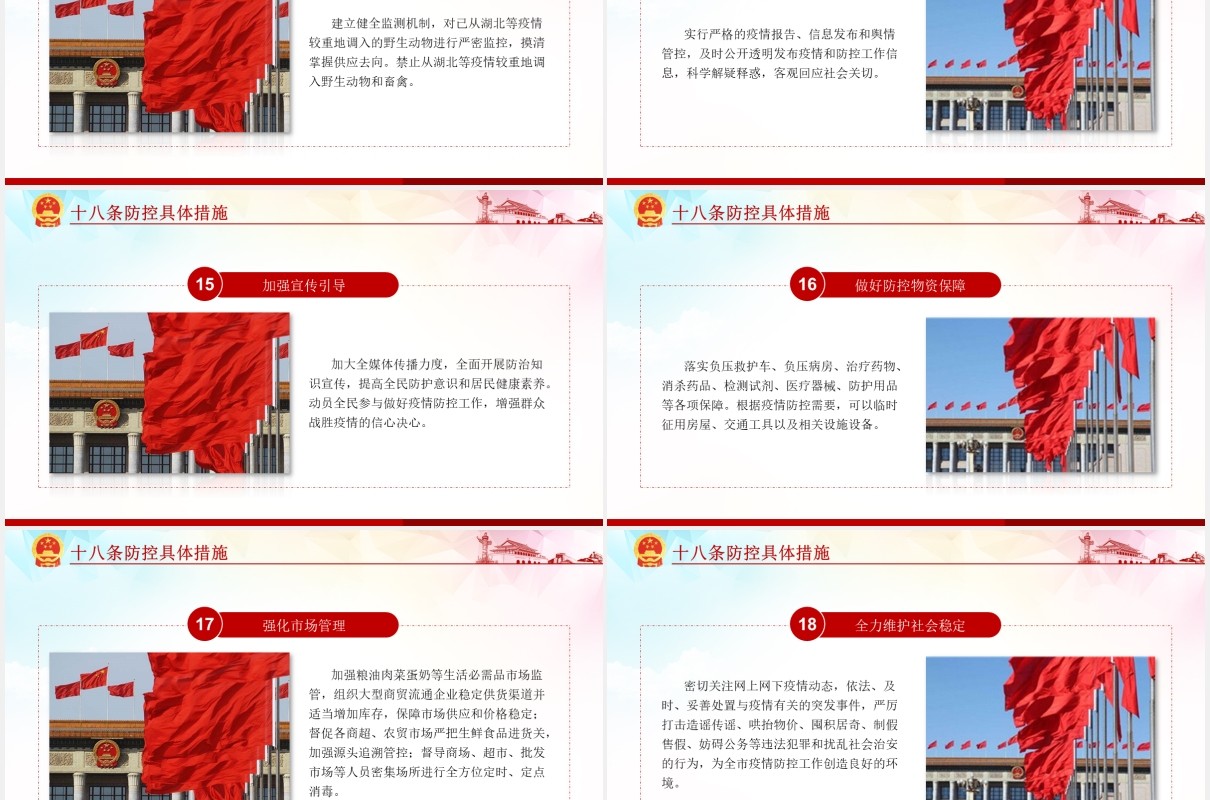 防控新冠肺炎疫情会议学习解读党建PPT模板