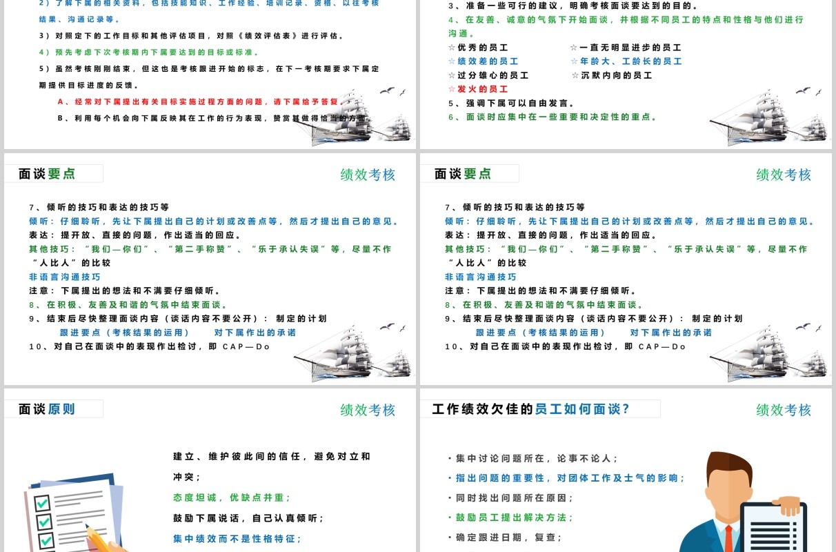 公司管理员工绩效考核培训PPT模板