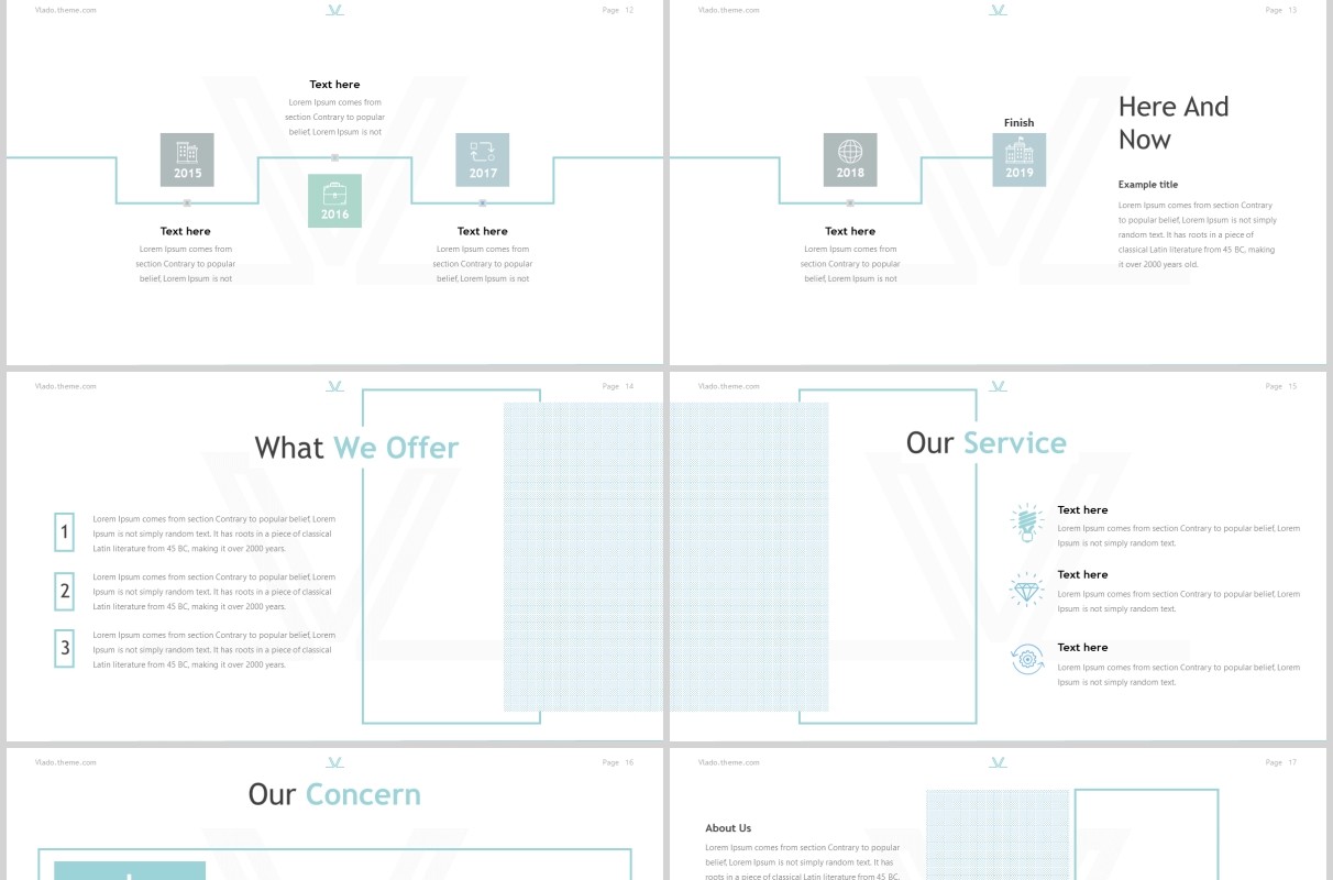 商务通用PPT模板版式设计Vlado PowerPoint template