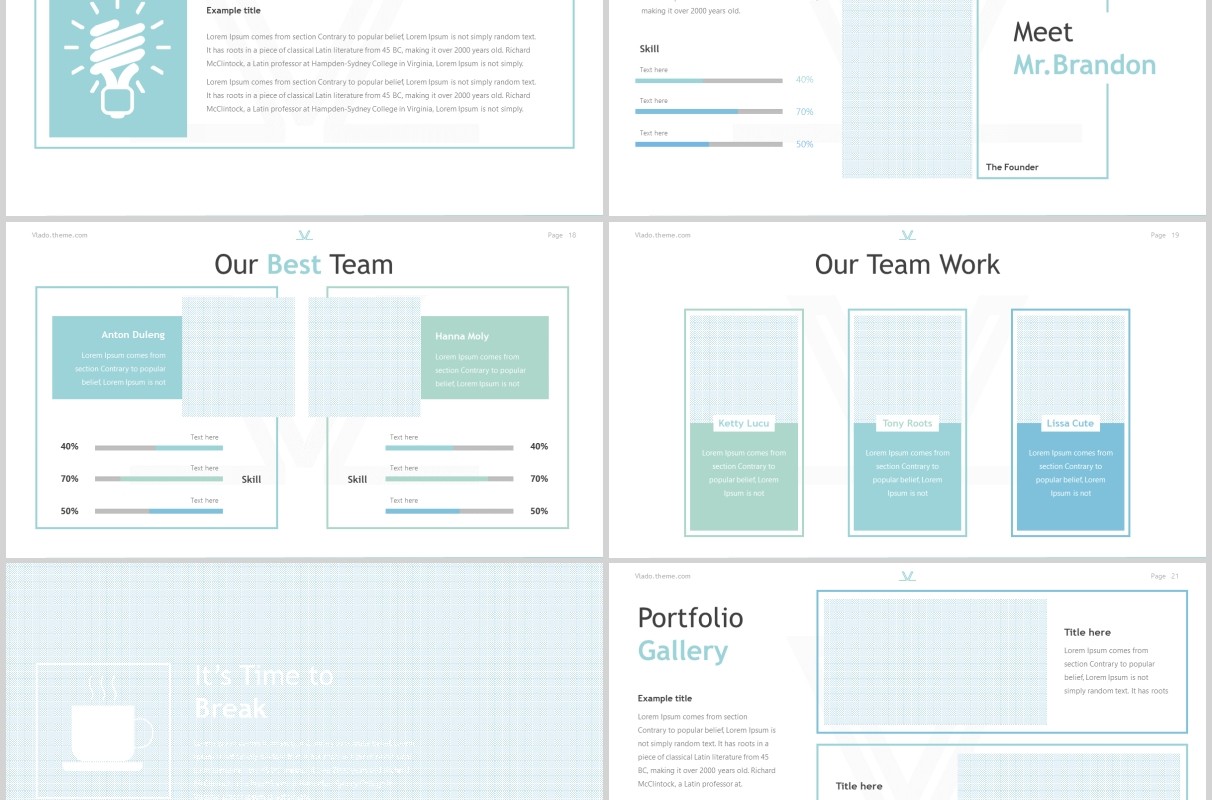商务通用PPT模板版式设计Vlado PowerPoint template