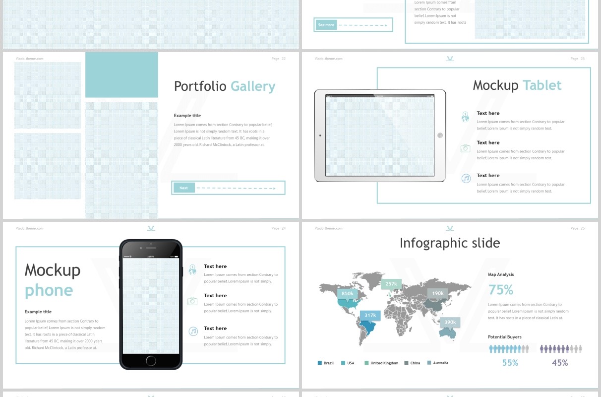 商务通用PPT模板版式设计Vlado PowerPoint template