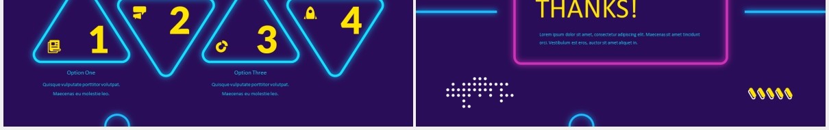 霓虹色工作报告图文排版设计PPT模板IGNITO - Neon Colour Powerpoint Template
