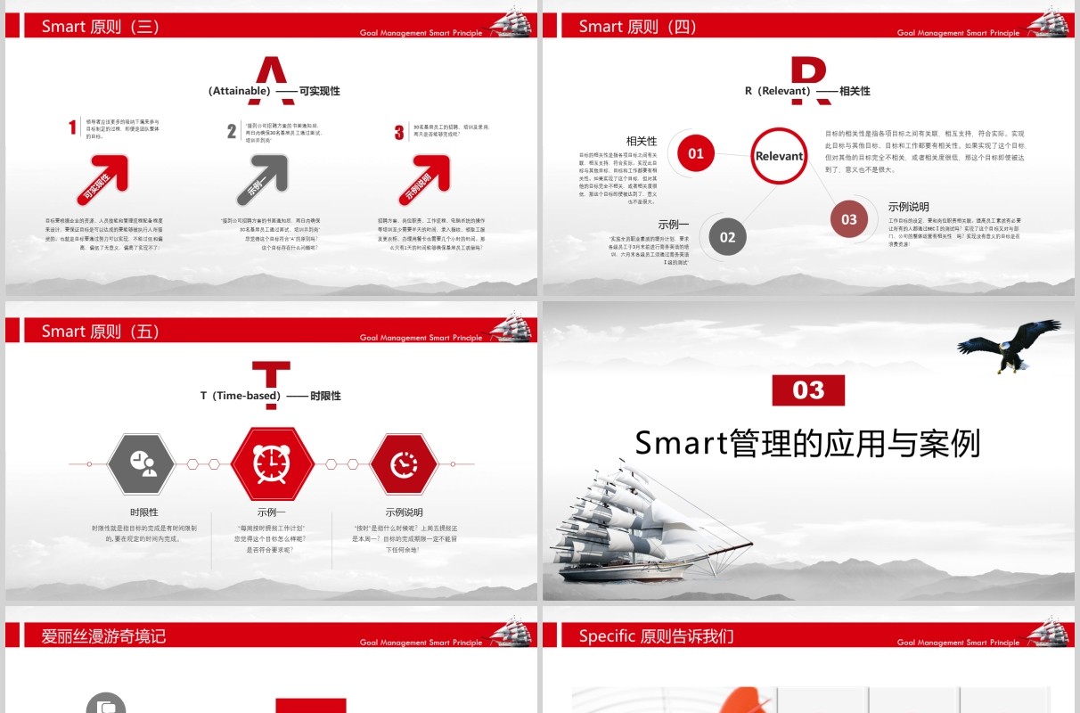 大气实用商务风目标计划管理Smart原则ppt模板