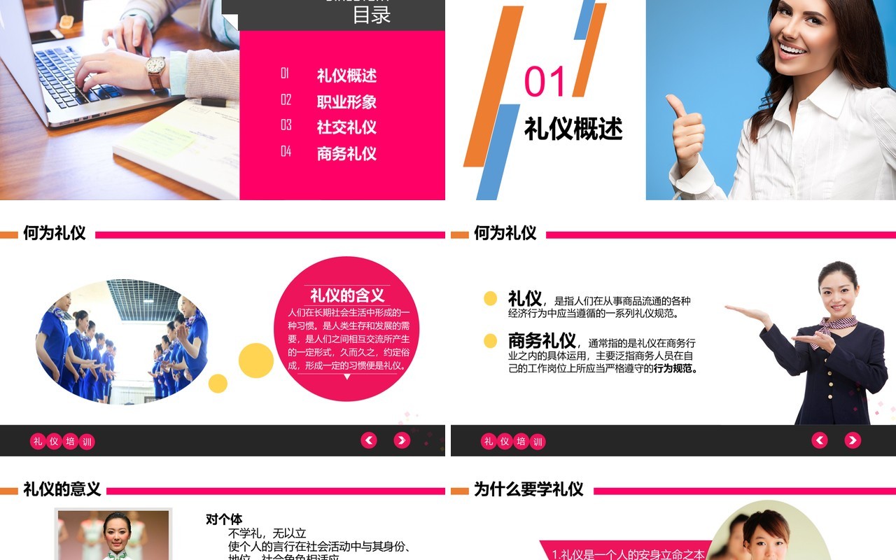 公司职场职业形象商务礼仪培训PPT模板课件