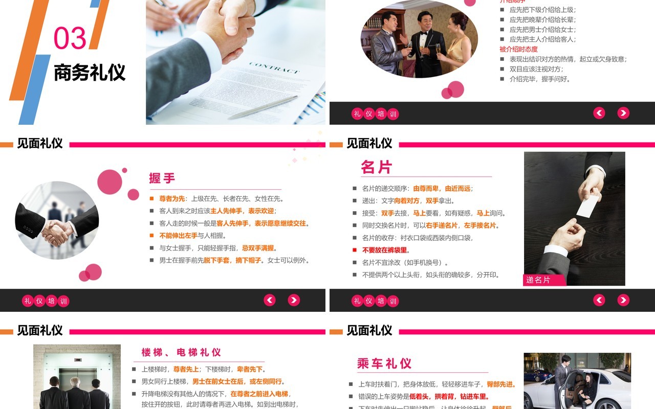 公司职场职业形象商务礼仪培训PPT模板课件