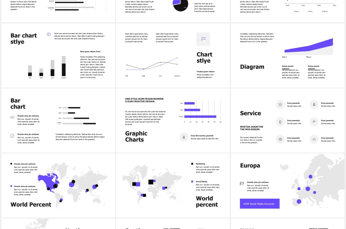 简约图文展示宣传报告PPT模板VIGO - Powerpoint Template