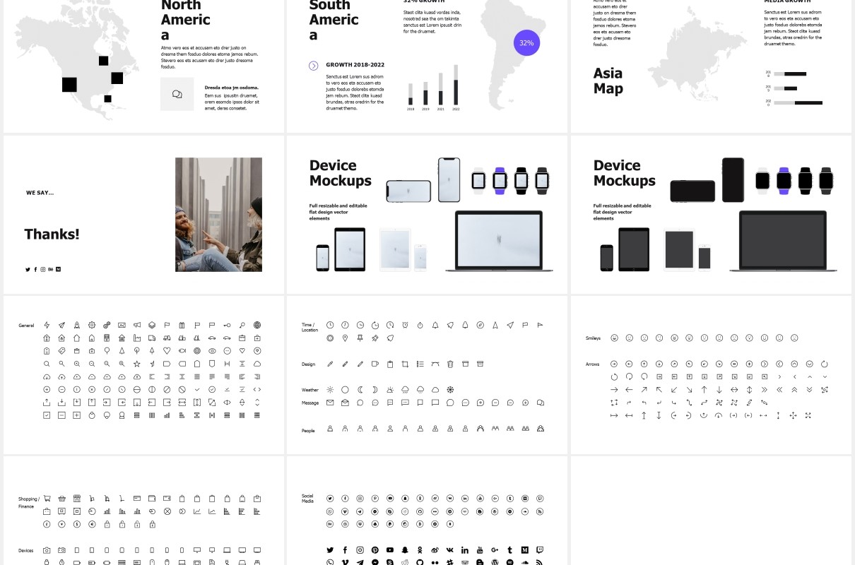 简约图文展示宣传报告PPT模板VIGO - Powerpoint Template