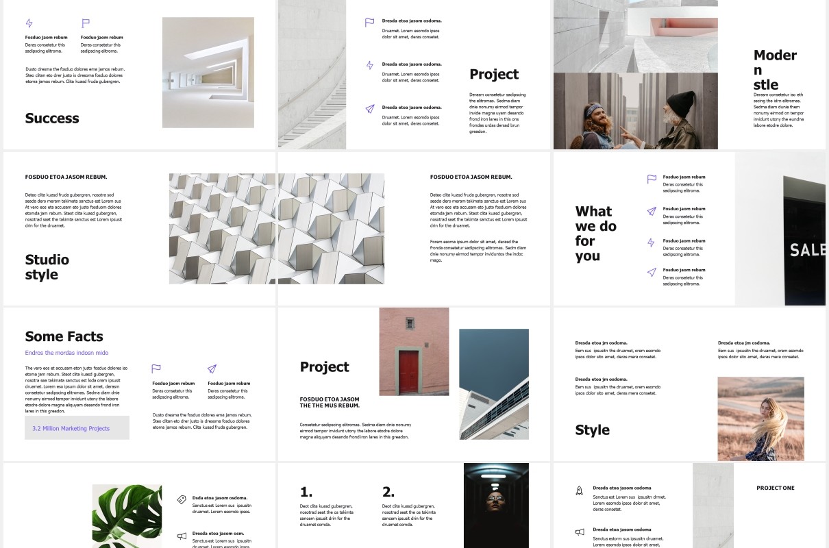 简约图文展示宣传报告PPT模板VIGO - Powerpoint Template