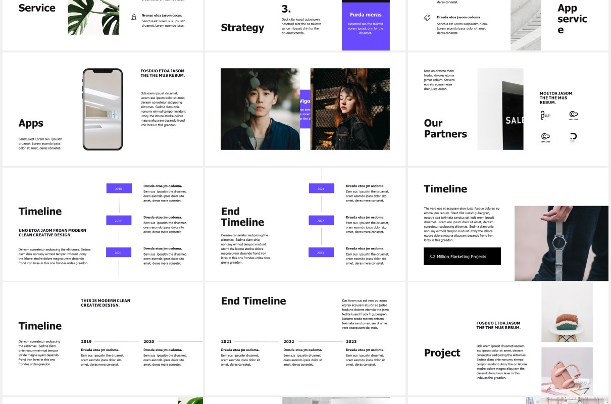 简约图文展示宣传报告PPT模板VIGO - Powerpoint Template