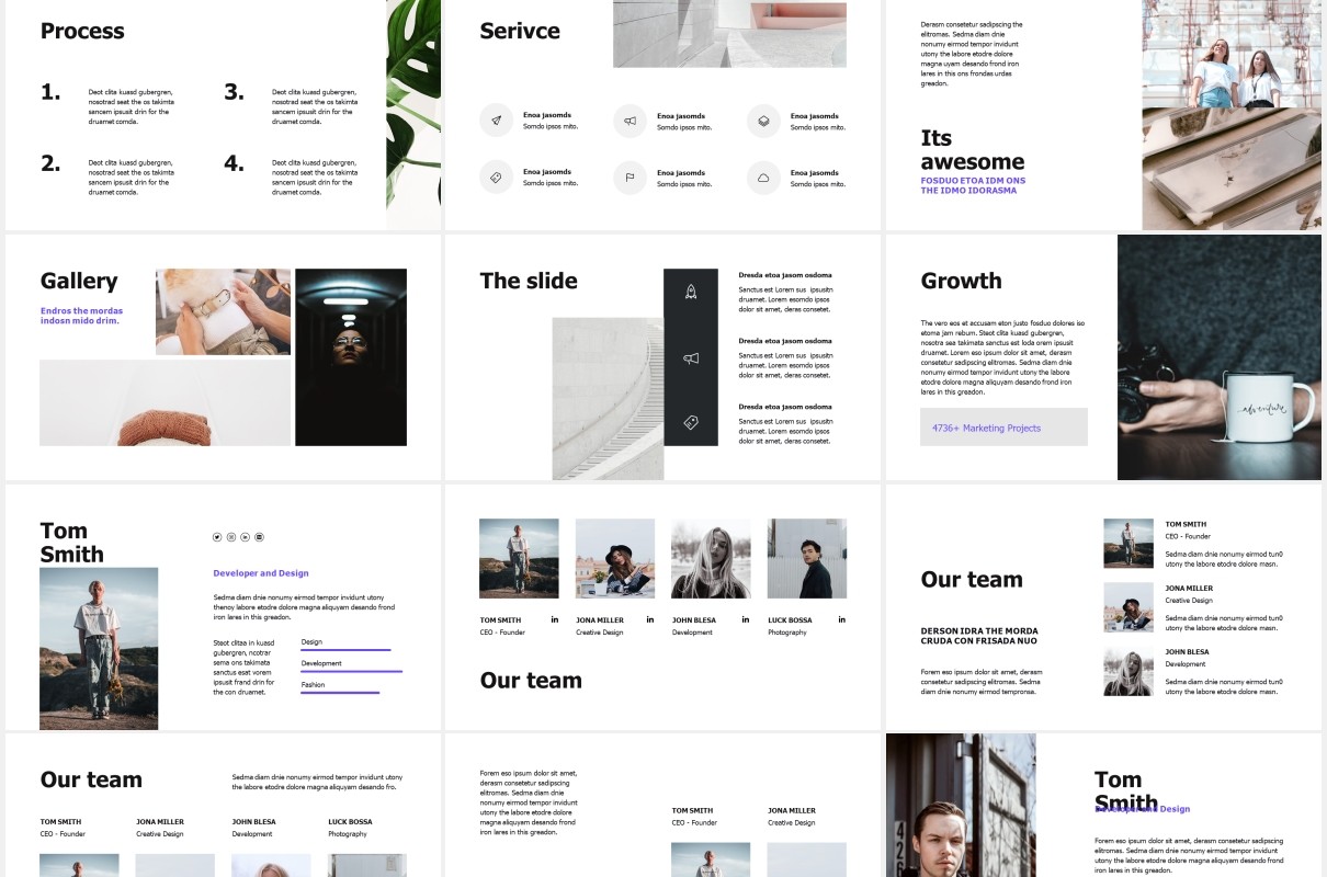 简约图文展示宣传报告PPT模板VIGO - Powerpoint Template