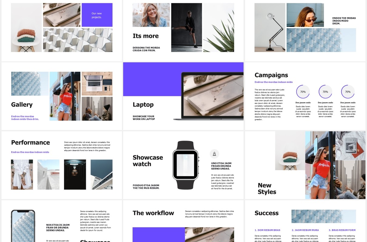 简约图文展示宣传报告PPT模板VIGO - Powerpoint Template