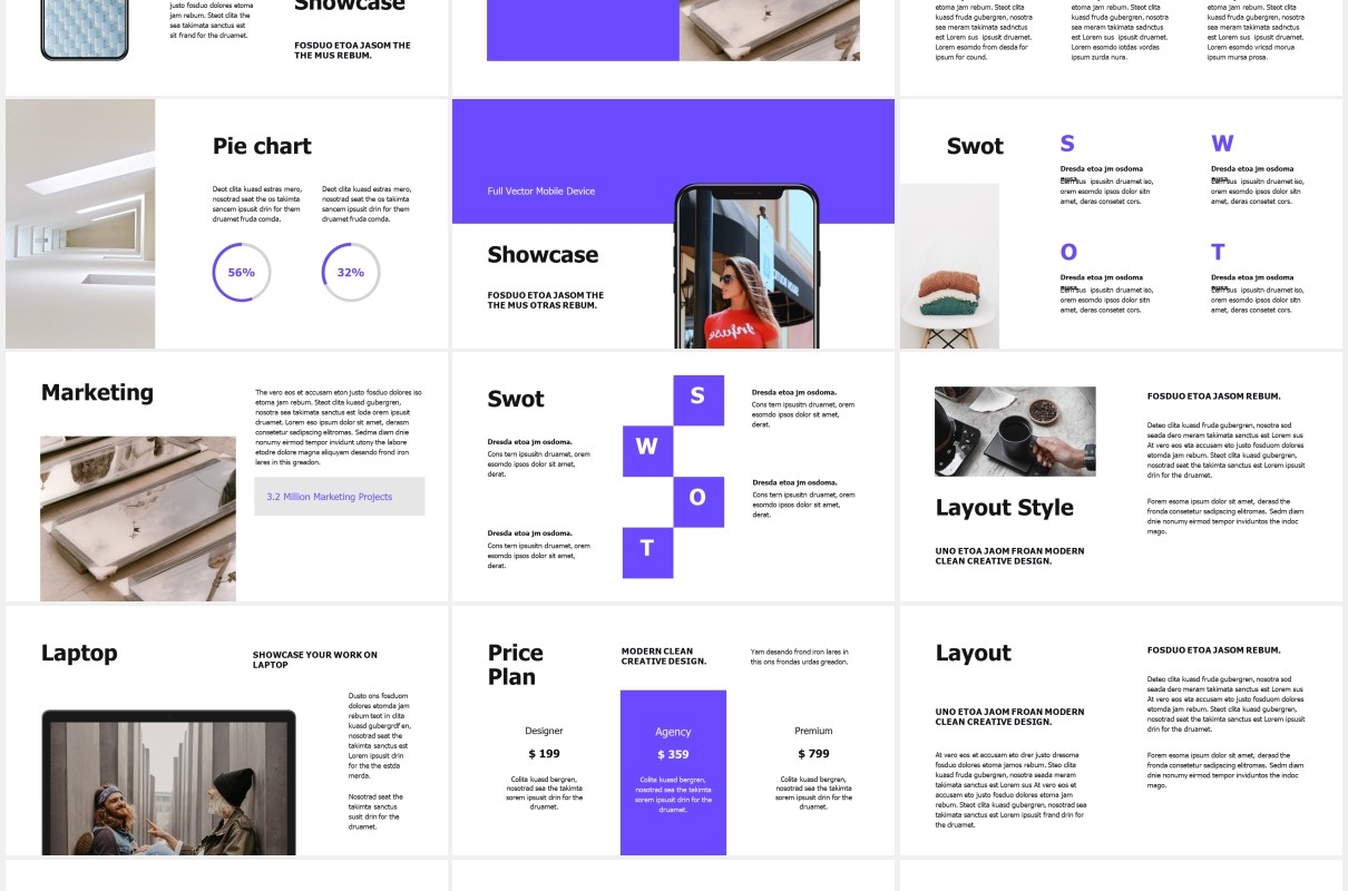 简约图文展示宣传报告PPT模板VIGO - Powerpoint Template