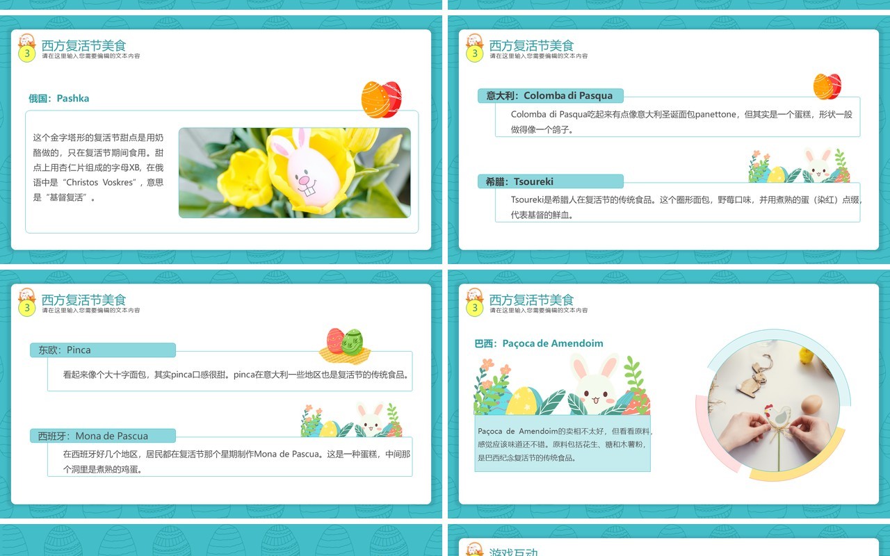 绿色卡通风复活节主题班会介绍PPT模板