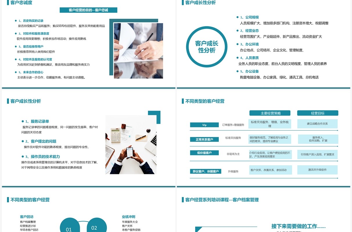 绿色商务风客户档案管理培训PPT模板