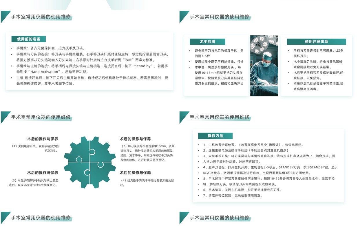 绿色简约风手术室仪器设备管理PPT模板
