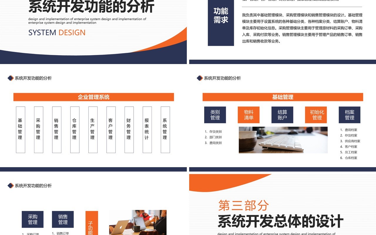 企业管理ERP系统设计与实现动态PPT模板