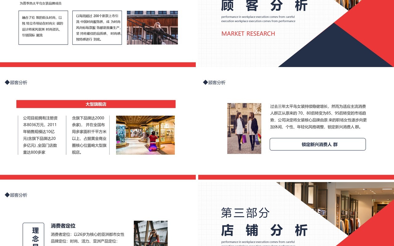 太平鸟产品市场调研动态PPT模板