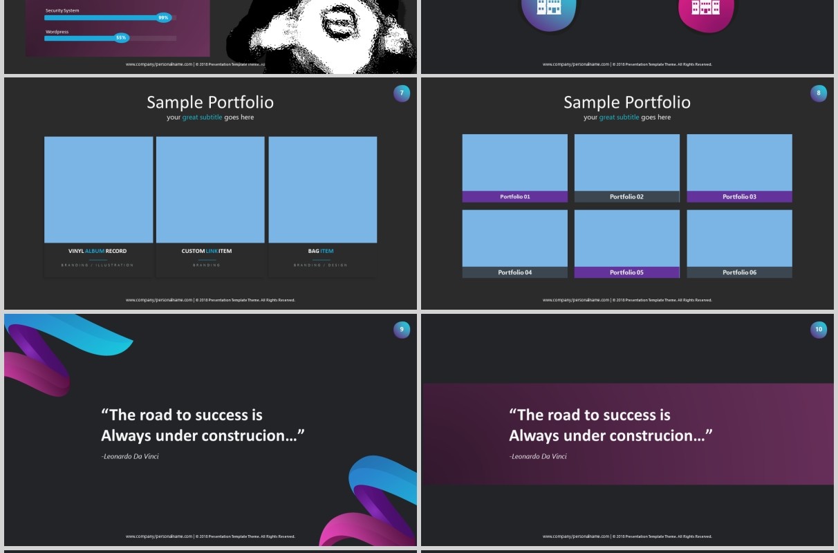 深色高端商务项目计划书工作汇报PPT模板版式设计Nivmelo Powerpoint Template