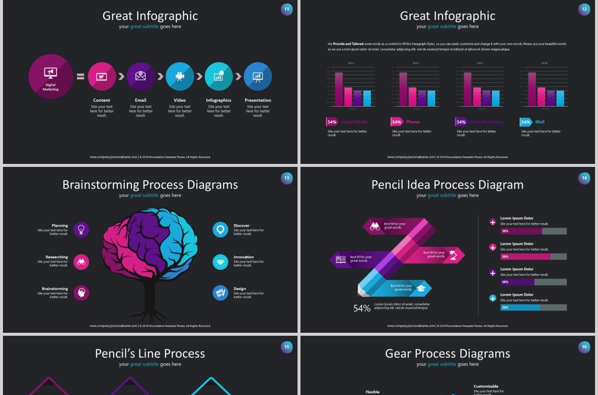 深色高端商务项目计划书工作汇报PPT模板版式设计Nivmelo Powerpoint Template