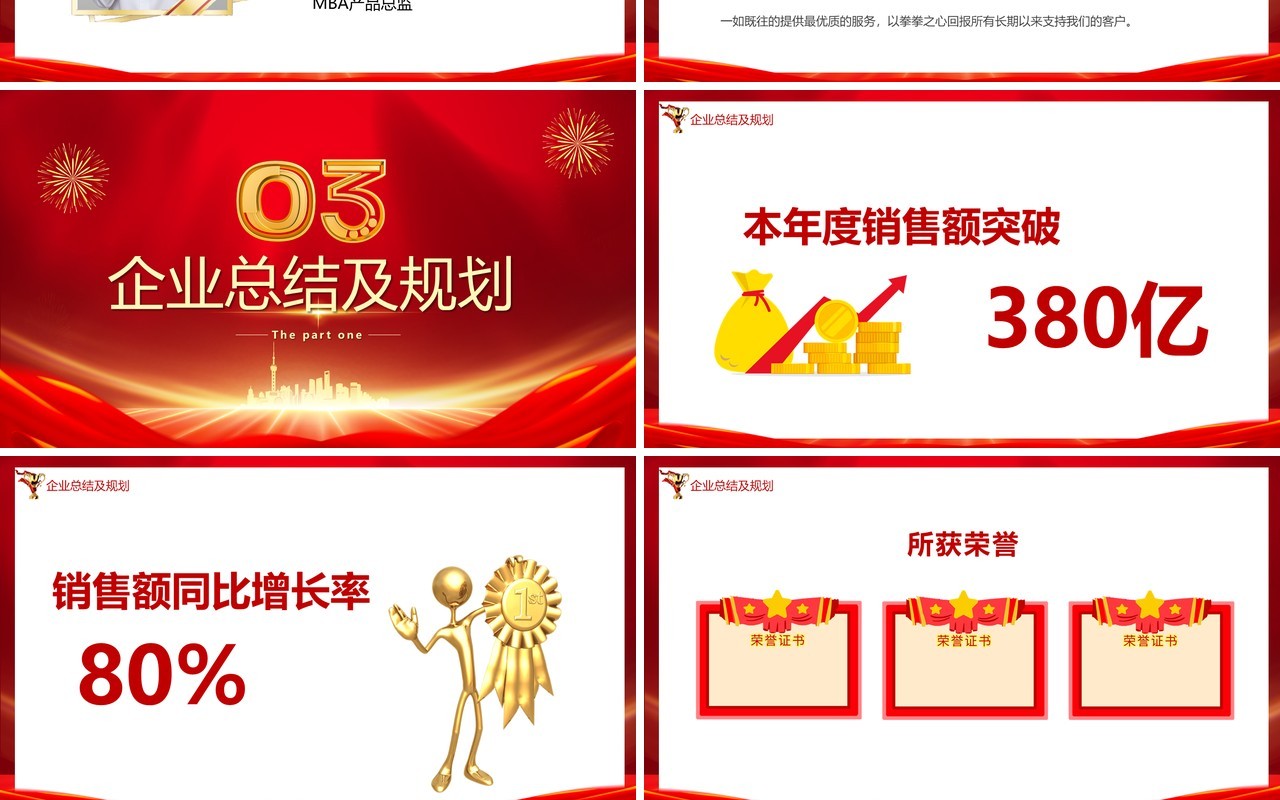 红金商务风2023梦想起航创造辉煌PPT模板