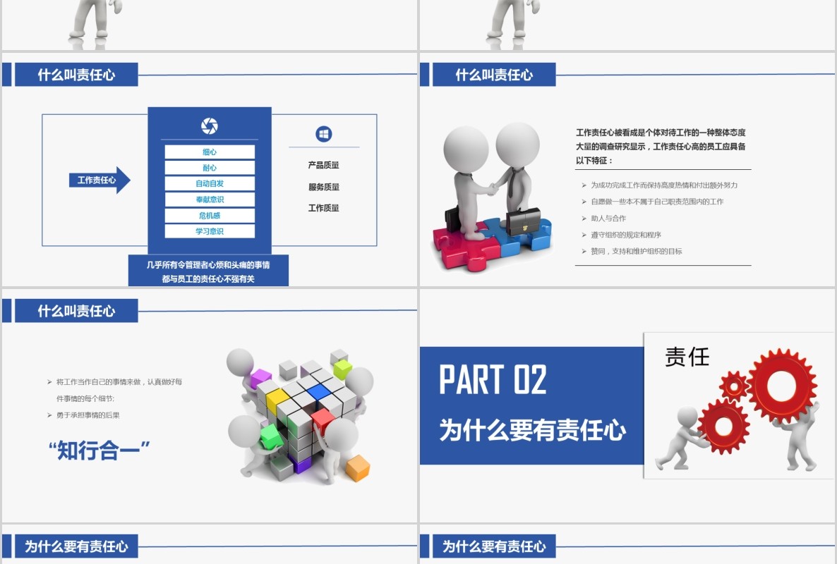 责任重于泰山提高员工责任心公司心态培训课件PPT模板